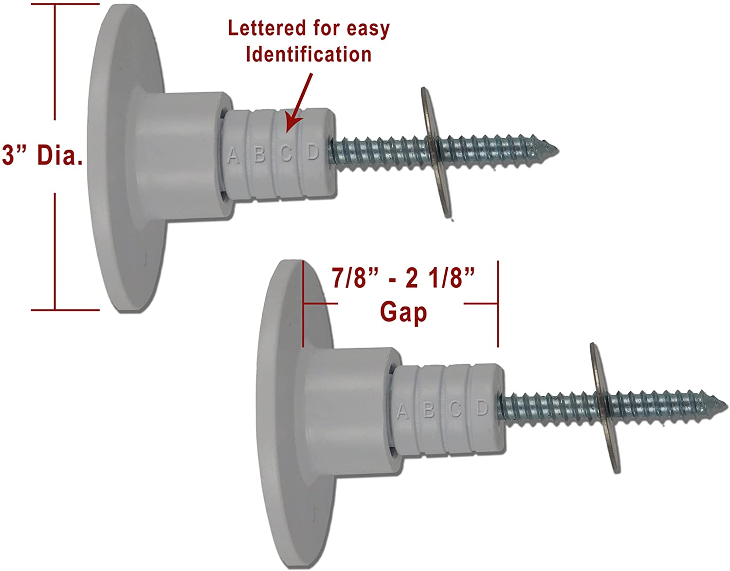 Solid Mount Anchor Kit (Fiberglass Showers/Tubs)